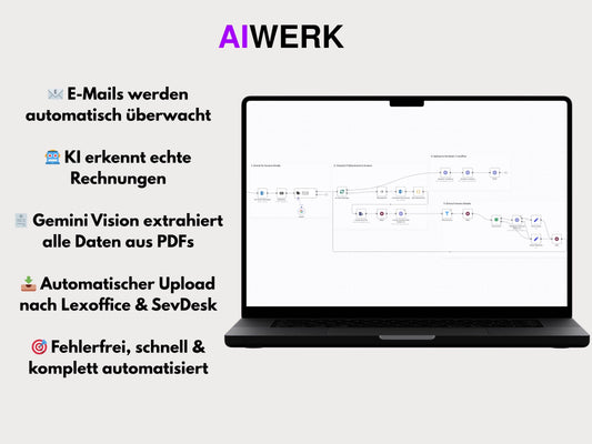 AI Rechnungs-Autopilot für E-Mail →Buchhaltungssoftware (inkl. Installation) (Lexoffice & SevDesk)
