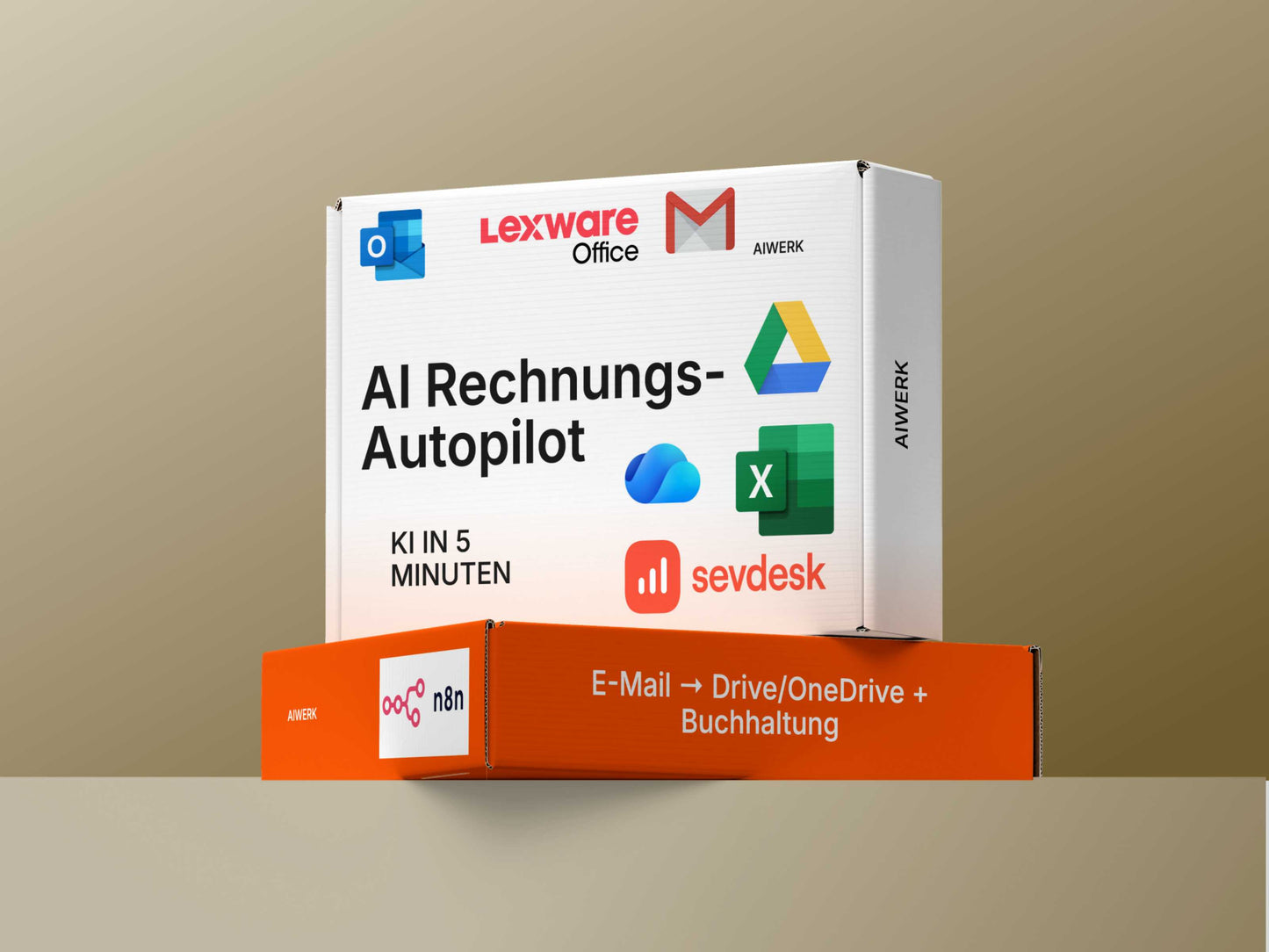 AI Rechnungs-Autopilot für E-Mail → Drive/OneDrive + Excel + Lexoffice/SevDesk (inkl. Installation)